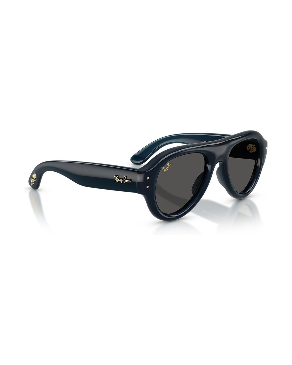 A$AP Rocky Aviator Puffer Sunglasses - Transparent Dark Blue/Ultra Black - Ray-Ban