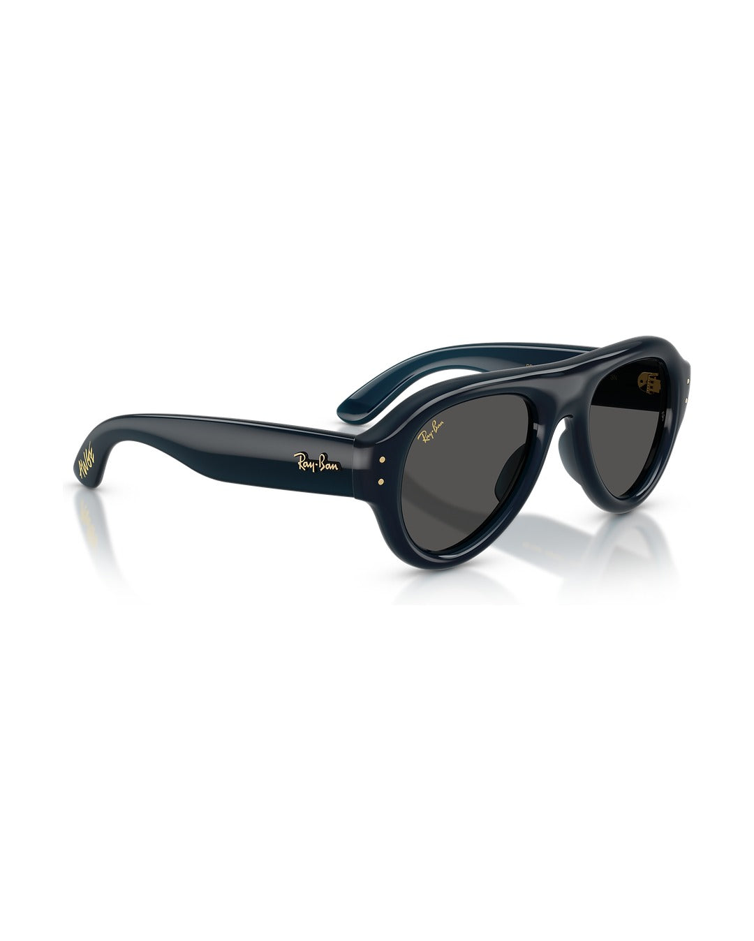 A$AP Rocky Aviator Puffer Sunglasses - Transparent Dark Blue/Ultra Black - Ray-Ban