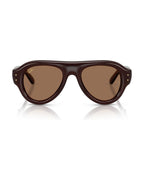 A$AP Rocky Aviator Puffer Sunglasses - Transparent Dark Brown/Dark Brown - Ray-Ban