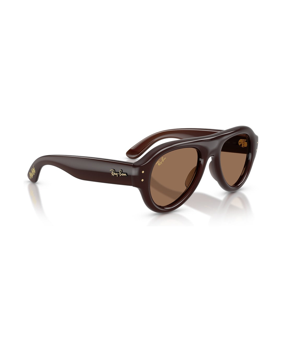 A$AP Rocky Aviator Puffer Sunglasses - Transparent Dark Brown/Dark Brown - Ray-Ban