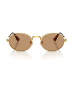 A$AP Rocky Bold Metals Oval Sunglasses - Arista Gold/Brown - Ray-Ban