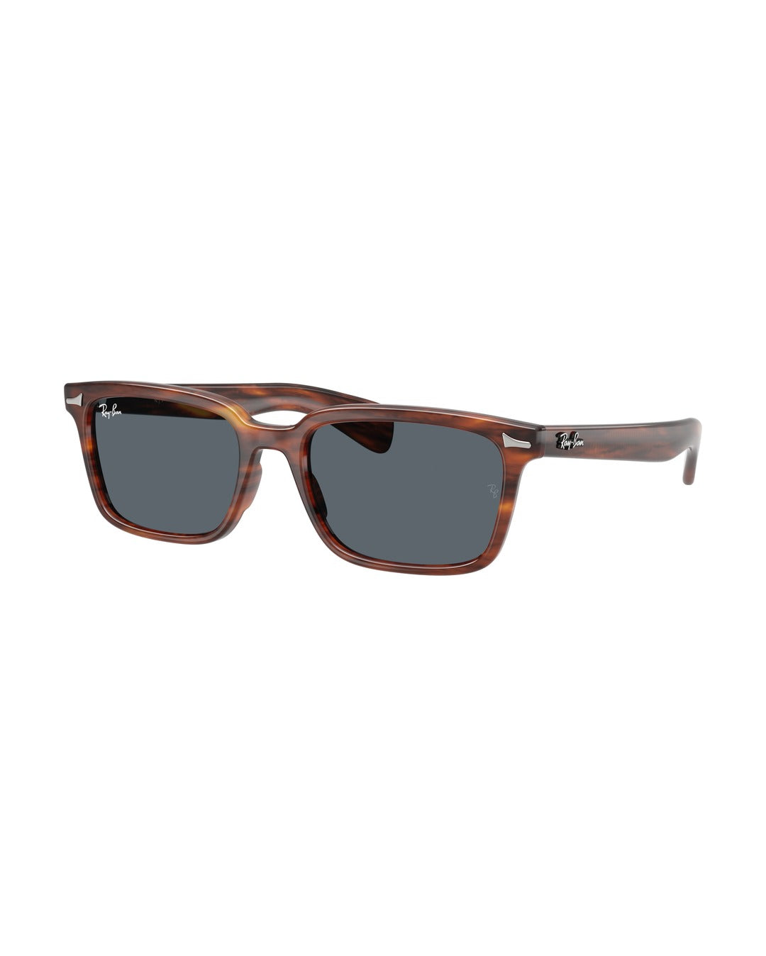Brunel Sunglasses - Striped Havana/Dark Blue - Ray-Ban