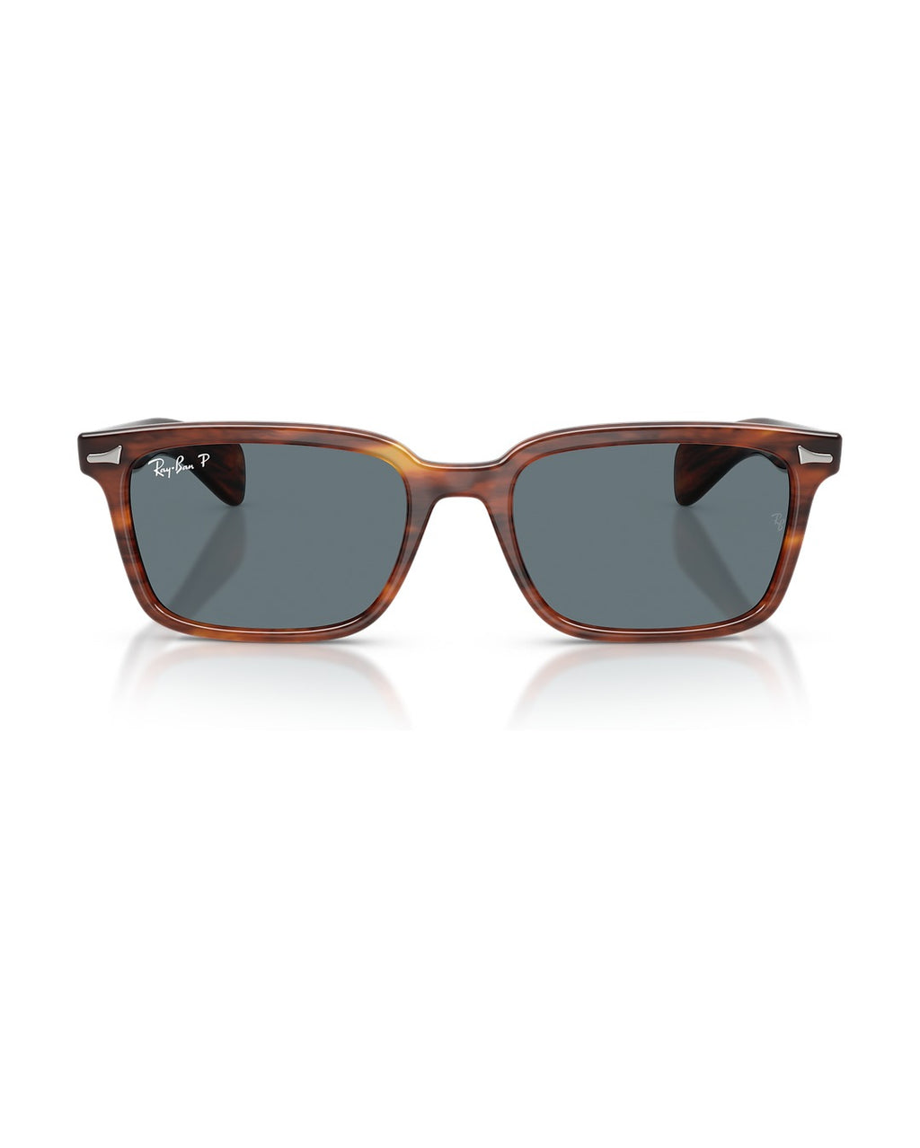 Brunel Sunglasses - Striped Havana/Dark Blue - Ray-Ban