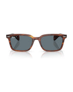 Brunel Sunglasses - Striped Havana/Dark Blue - Ray-Ban