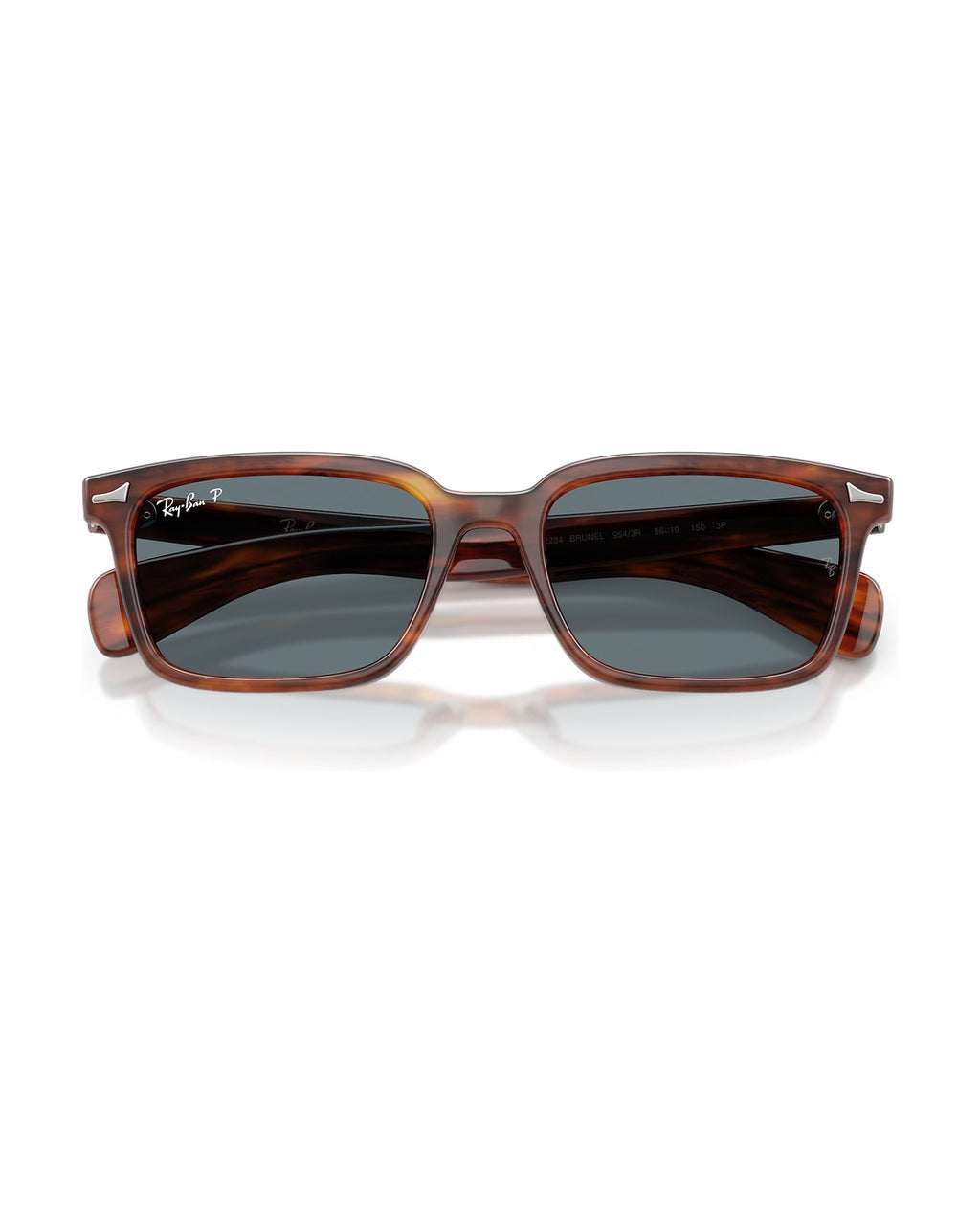 Brunel Sunglasses - Striped Havana/Dark Blue - Ray-Ban