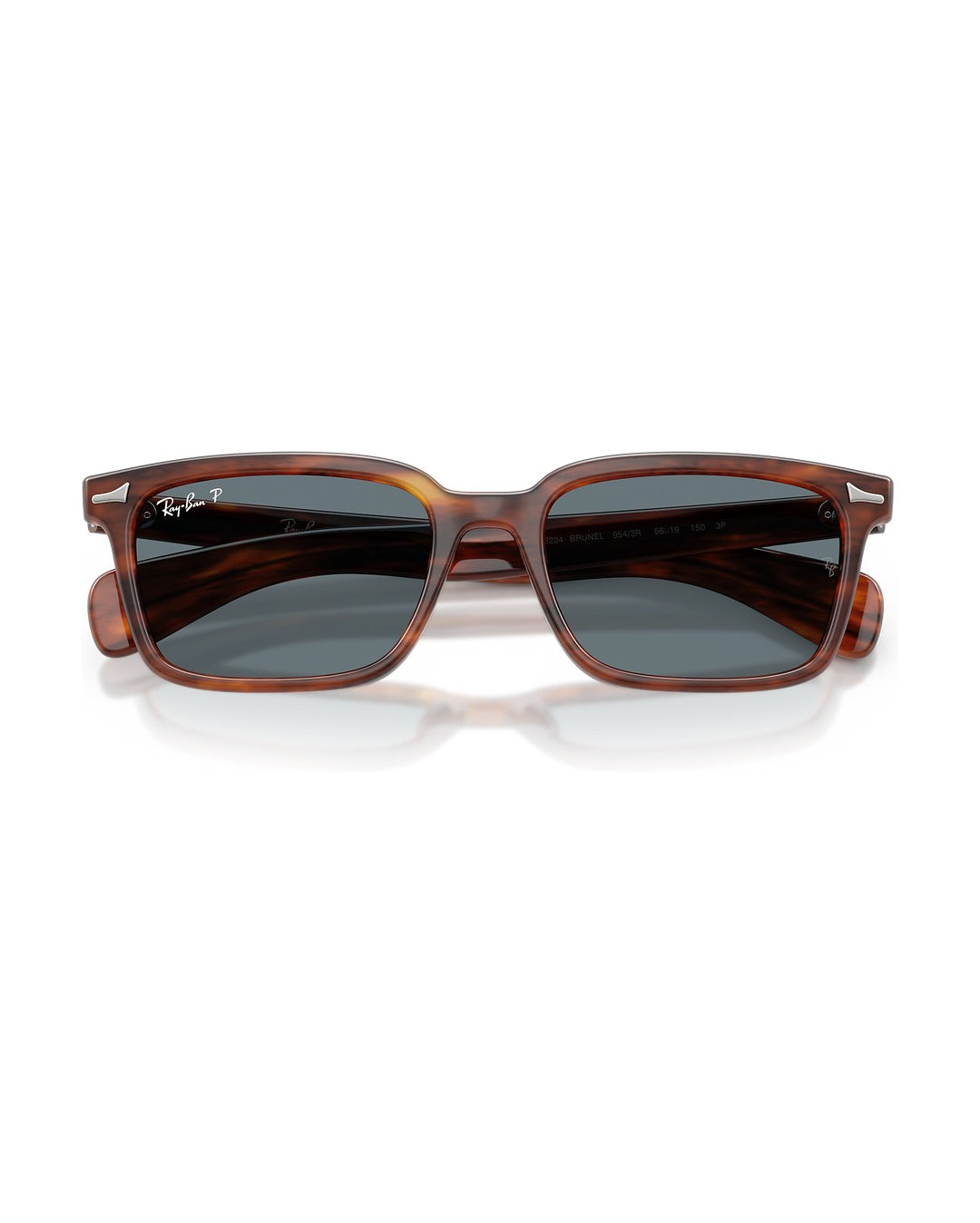 Brunel Sunglasses - Striped Havana/Dark Blue - Ray-Ban