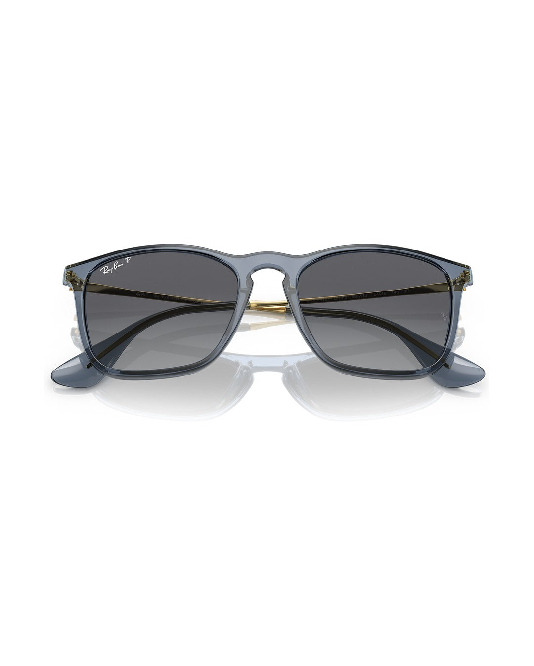 Chris Sunglasses - Transparent Blue/Grey Polarized - Ray-Ban