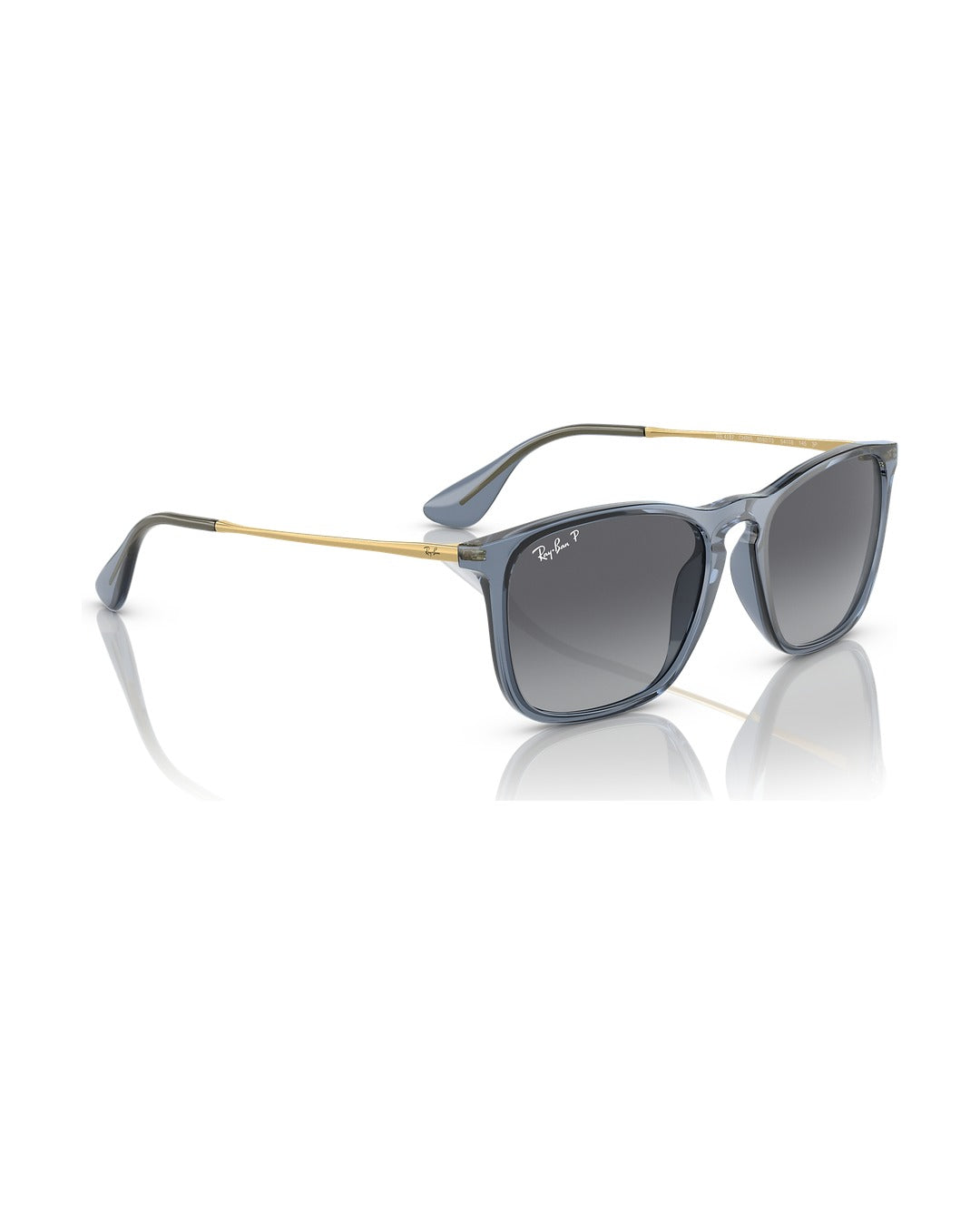 Chris Sunglasses - Transparent Blue/Grey Polarized - Ray-Ban