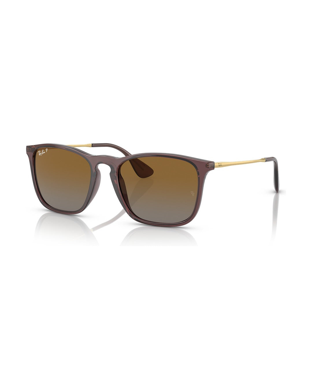 Chris Sunglasses - Transparent Brown/Brown Polarized - Ray-Ban