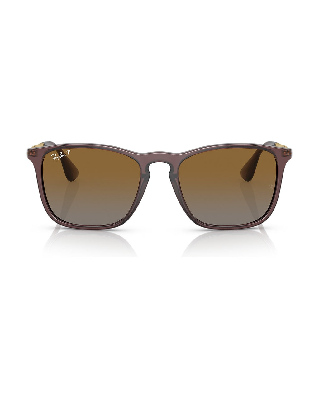 Chris Sunglasses - Transparent Brown/Brown Polarized - Ray-Ban