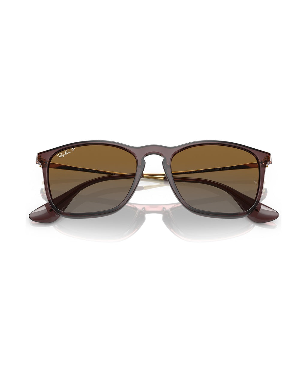Chris Sunglasses - Transparent Brown/Brown Polarized - Ray-Ban