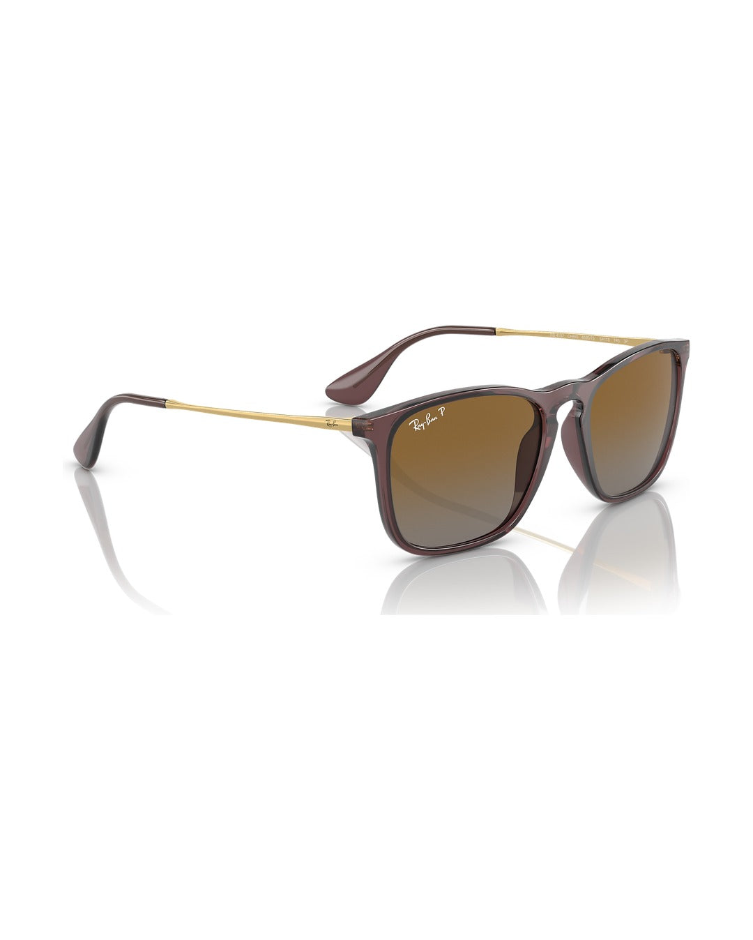 Chris Sunglasses - Transparent Brown/Brown Polarized - Ray-Ban