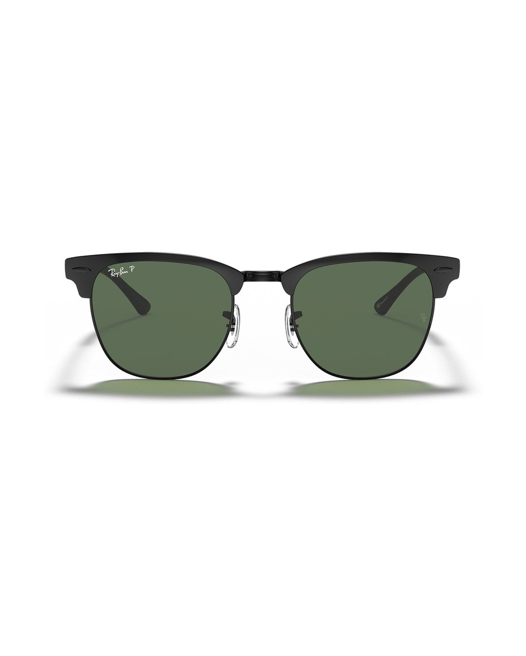 Clubmaster Metal Sunglasses - Black/G-15 Green Polarised - Ray-Ban