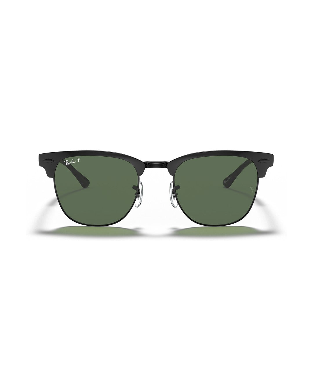 Clubmaster Metal Sunglasses - Black/G-15 Green Polarised - Ray-Ban