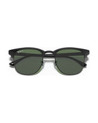Clubmaster Metal Sunglasses - Black/G-15 Green Polarised - Ray-Ban