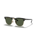 Clubmaster Metal Sunglasses - Black On Gold/G-15 Green Polarised - Ray-Ban