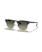 Clubmaster Metal Sunglasses - Black On Silver/Grey Gradient - Ray-Ban