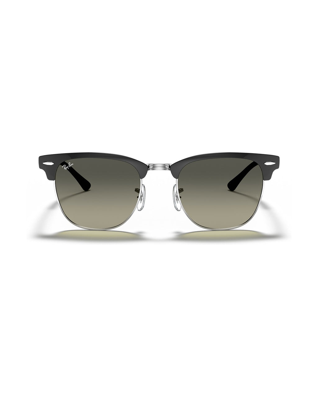 Clubmaster Metal Sunglasses - Black On Silver/Grey Gradient - Ray-Ban