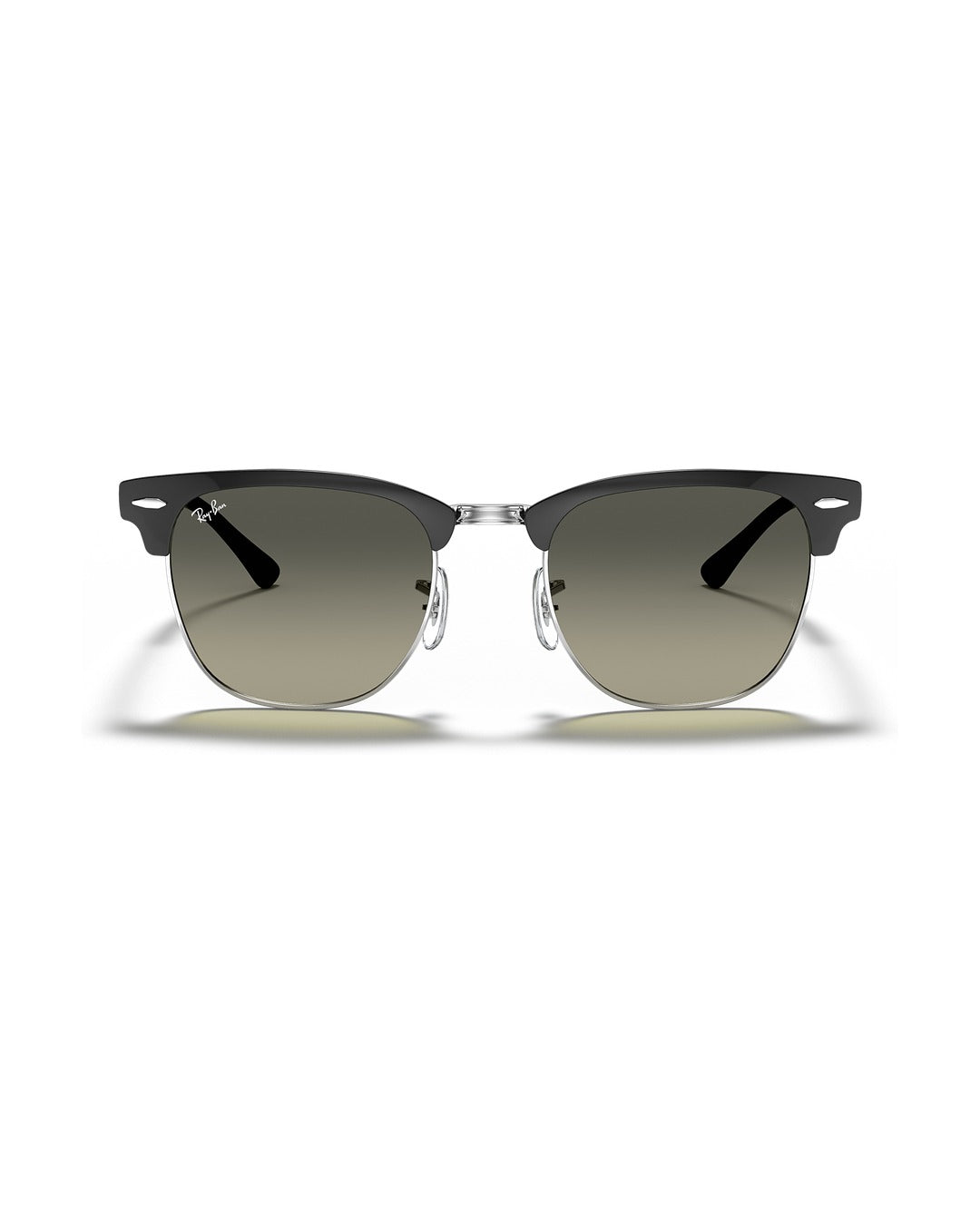 Clubmaster Metal Sunglasses - Black On Silver/Grey Gradient - Ray-Ban