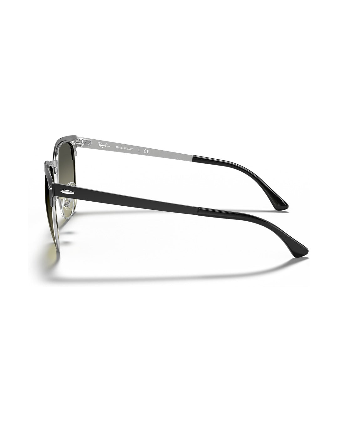 Clubmaster Metal Sunglasses - Black On Silver/Grey Gradient - Ray-Ban