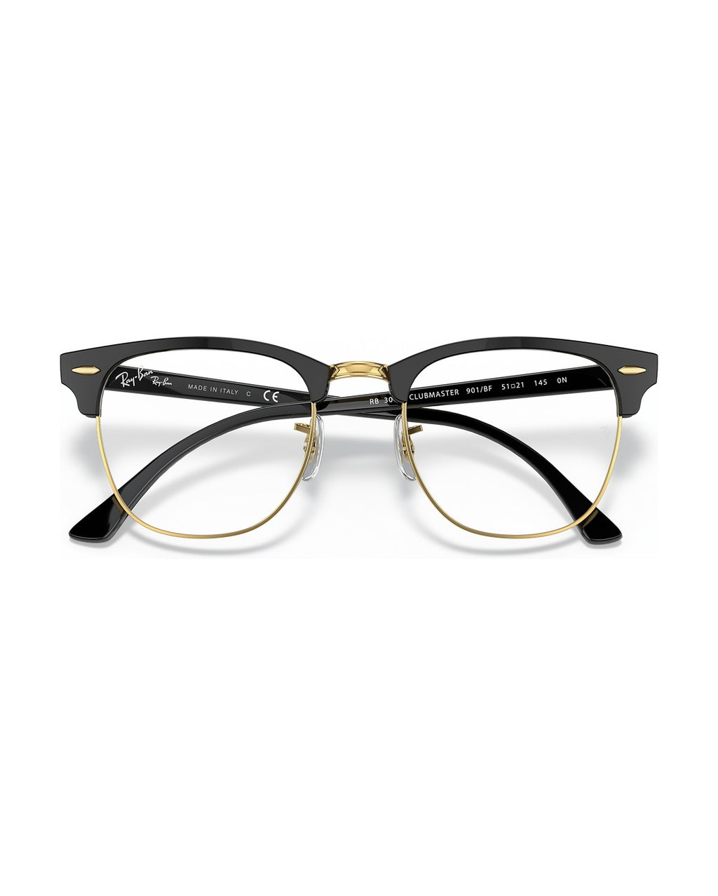 Clubmaster Sunglasses - Black/Clear - Ray-Ban