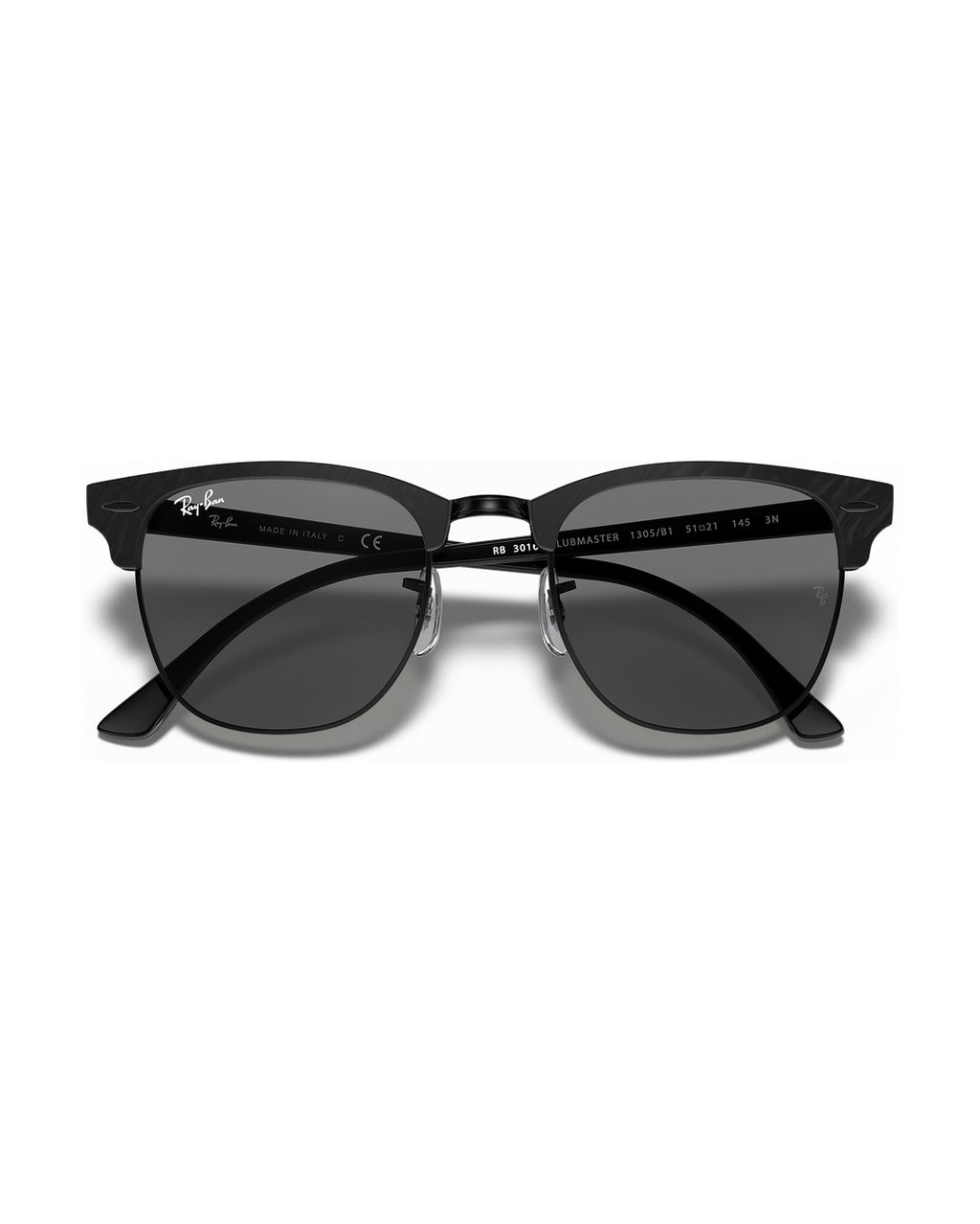 Clubmaster Sunglasses - Black/Dark Grey - Ray-Ban