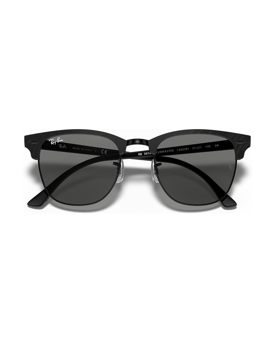 Clubmaster Sunglasses - Black/Dark Grey - Ray-Ban