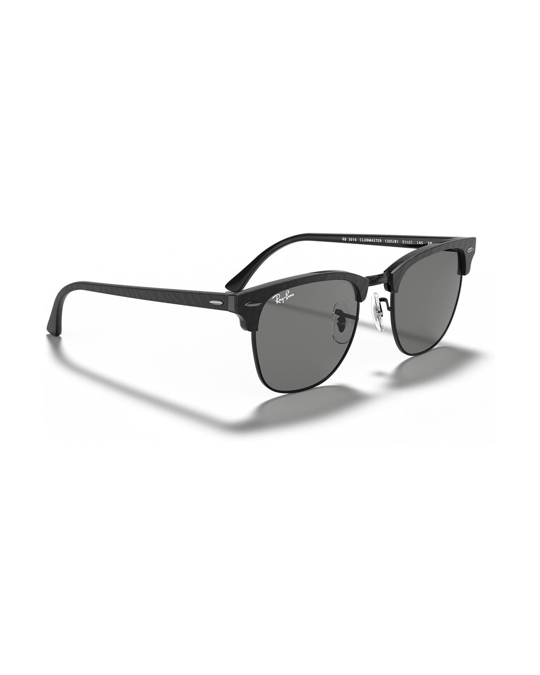 Clubmaster Sunglasses - Black/Dark Grey - Ray-Ban