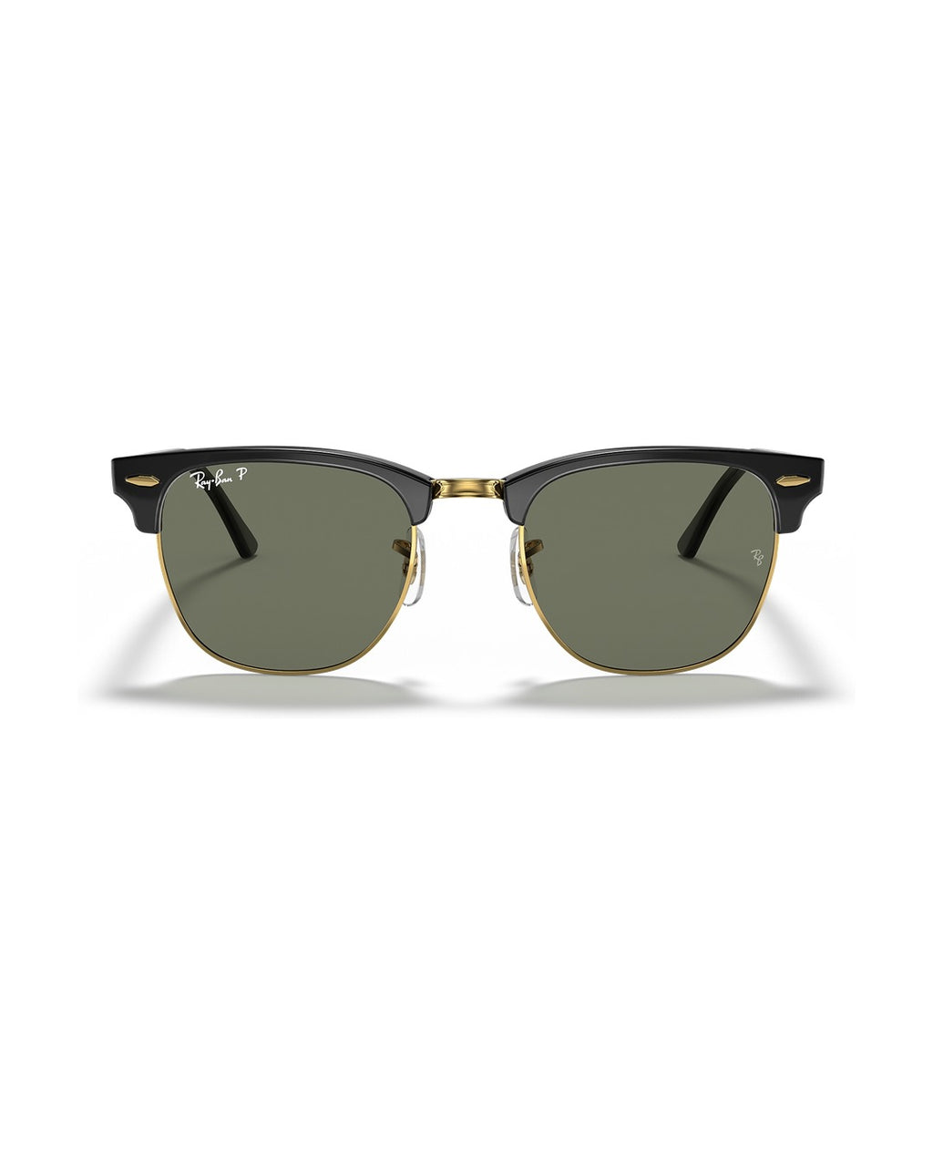 Clubmaster Sunglasses - Black & Gold/G-15 Green Polarised - Ray-Ban