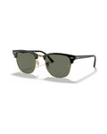 Clubmaster Sunglasses - Black & Gold/G-15 Green Polarised - Ray-Ban
