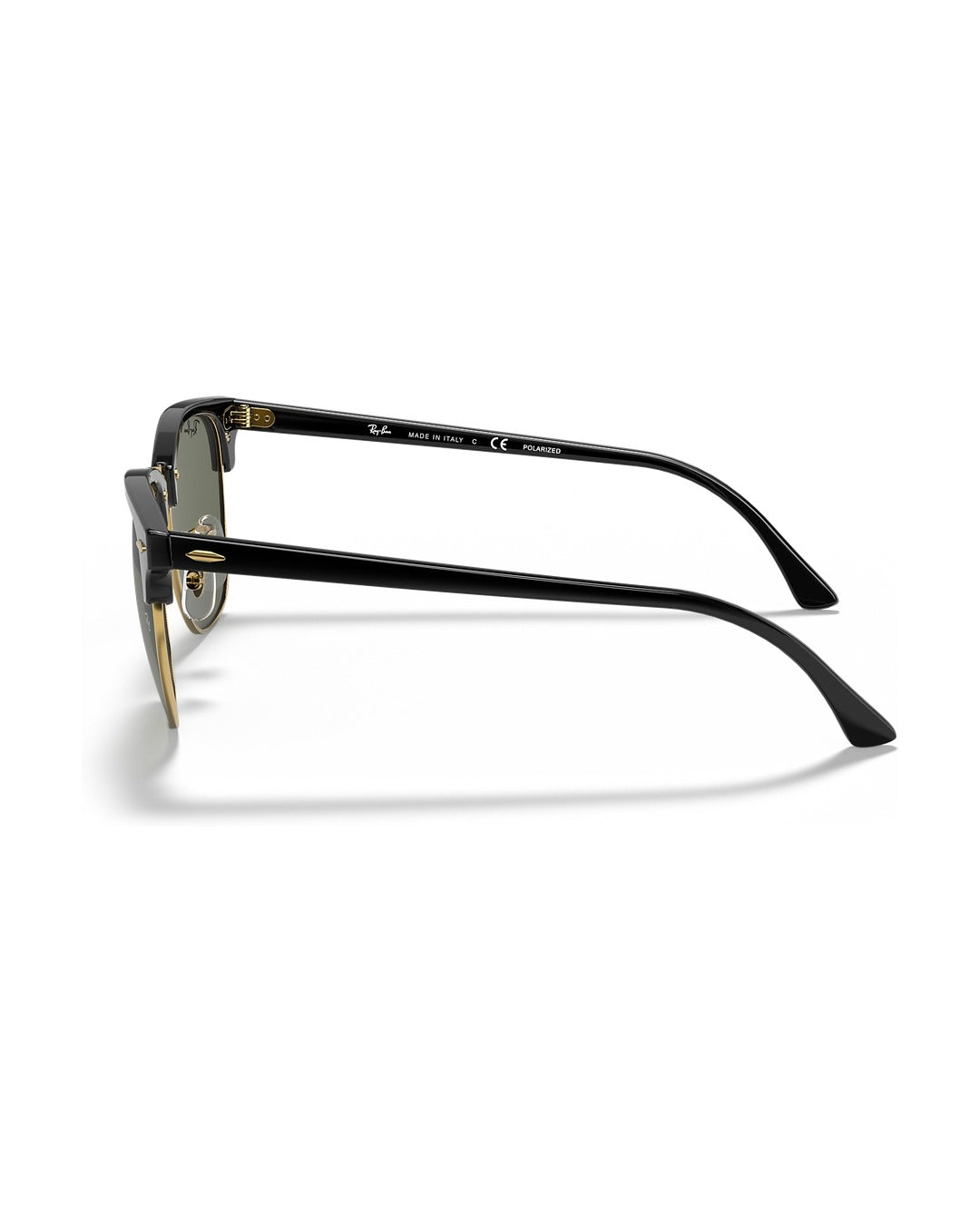 Clubmaster Sunglasses - Black & Gold/G-15 Green Polarised - Ray-Ban