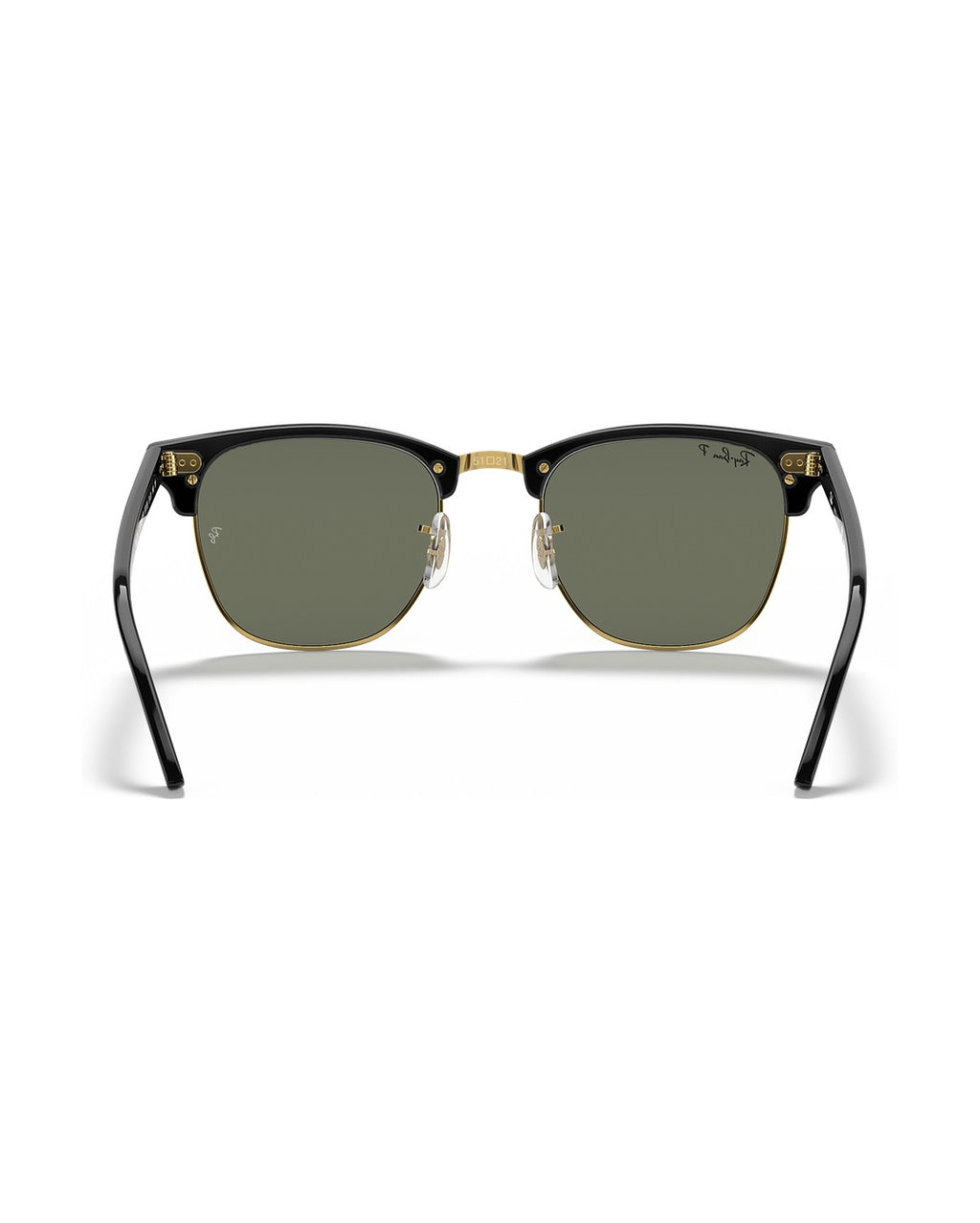 Clubmaster Sunglasses - Black & Gold/G-15 Green Polarised - Ray-Ban