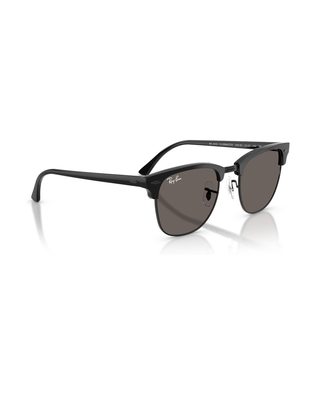 Clubmaster Sunglasses - Black On Black/Dark Grey - Ray-Ban