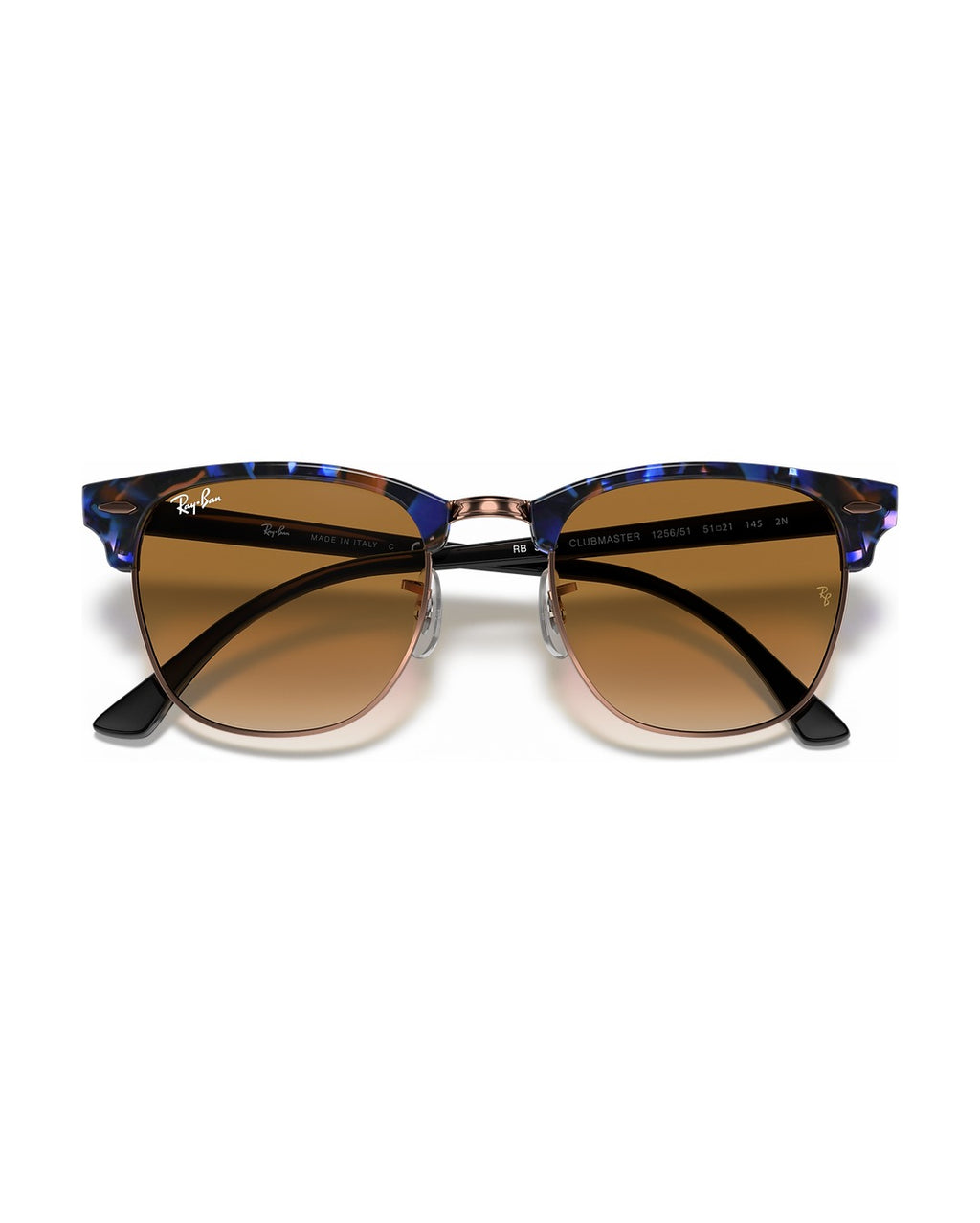 Clubmaster Sunglasses - Brown & Blue/Light Brown Gradient - Ray-Ban