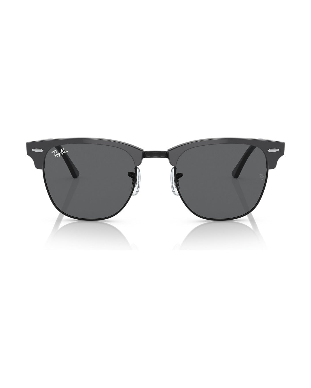 Clubmaster Sunglasses - Grey On Black/Dark Grey - Ray-Ban