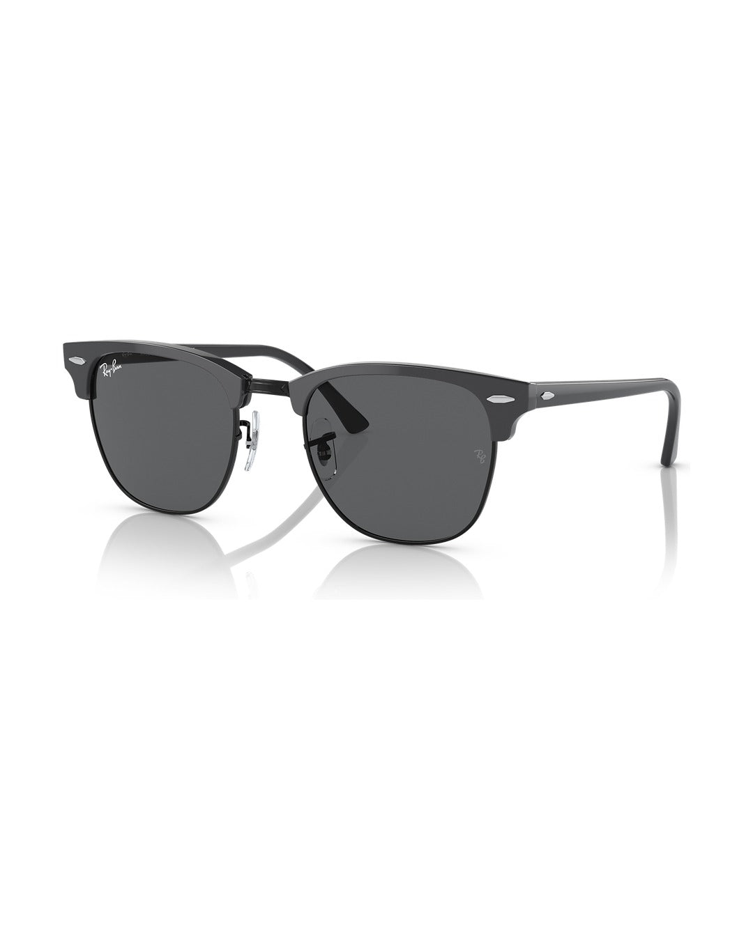 Clubmaster Sunglasses - Grey On Black/Dark Grey - Ray-Ban