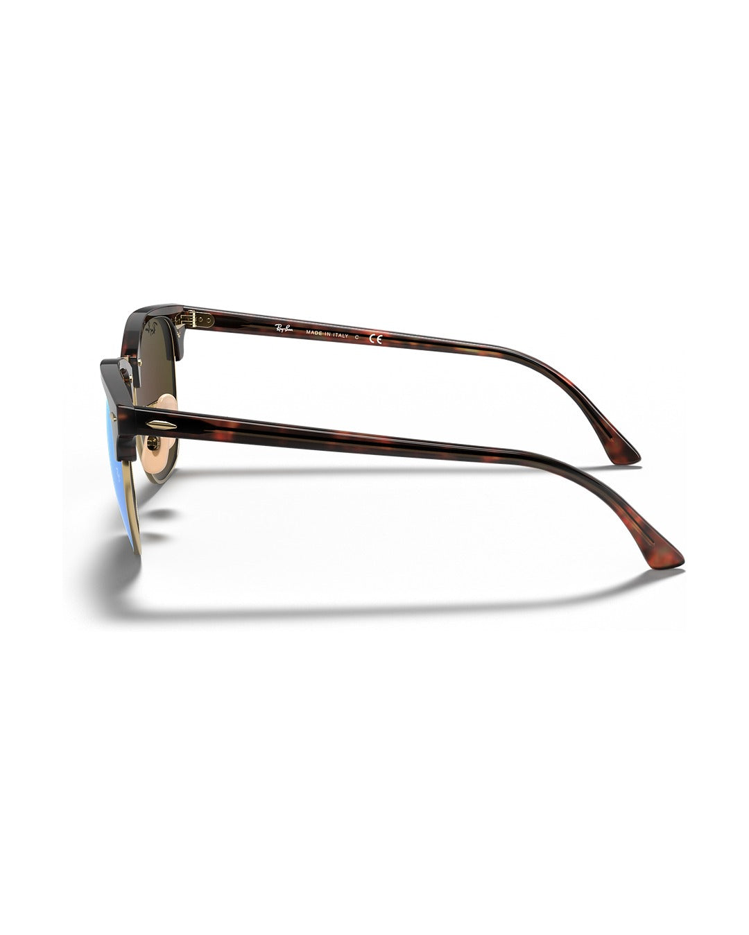 Clubmaster Sunglasses - Havana On Gold/Blue Mirror - Ray-Ban