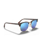 Clubmaster Sunglasses - Havana On Gold/Blue Mirror - Ray-Ban