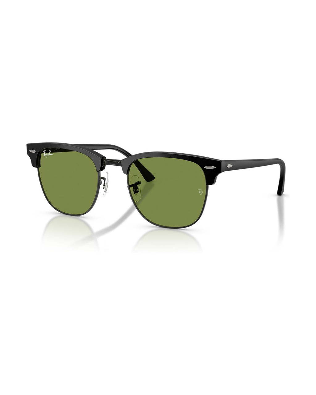 Clubmaster Sunglasses - Matte Black On Black/Green - Ray-Ban