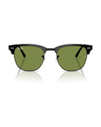 Clubmaster Sunglasses - Matte Black On Black/Green - Ray-Ban