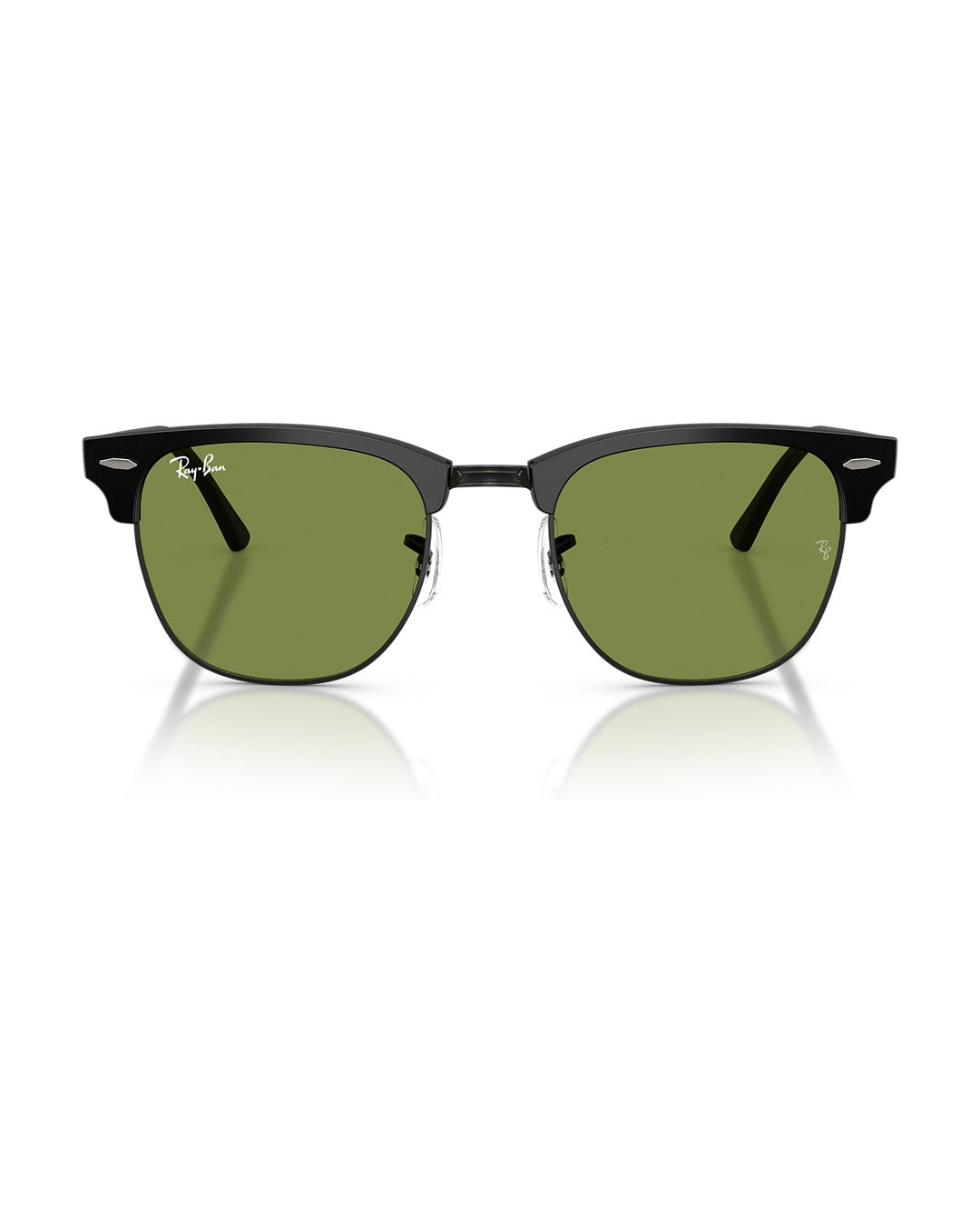 Clubmaster Sunglasses - Matte Black On Black/Green - Ray-Ban