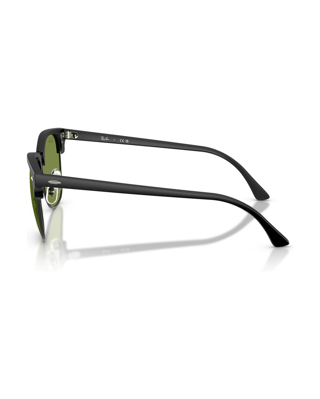 Clubmaster Sunglasses - Matte Black On Black/Green - Ray-Ban