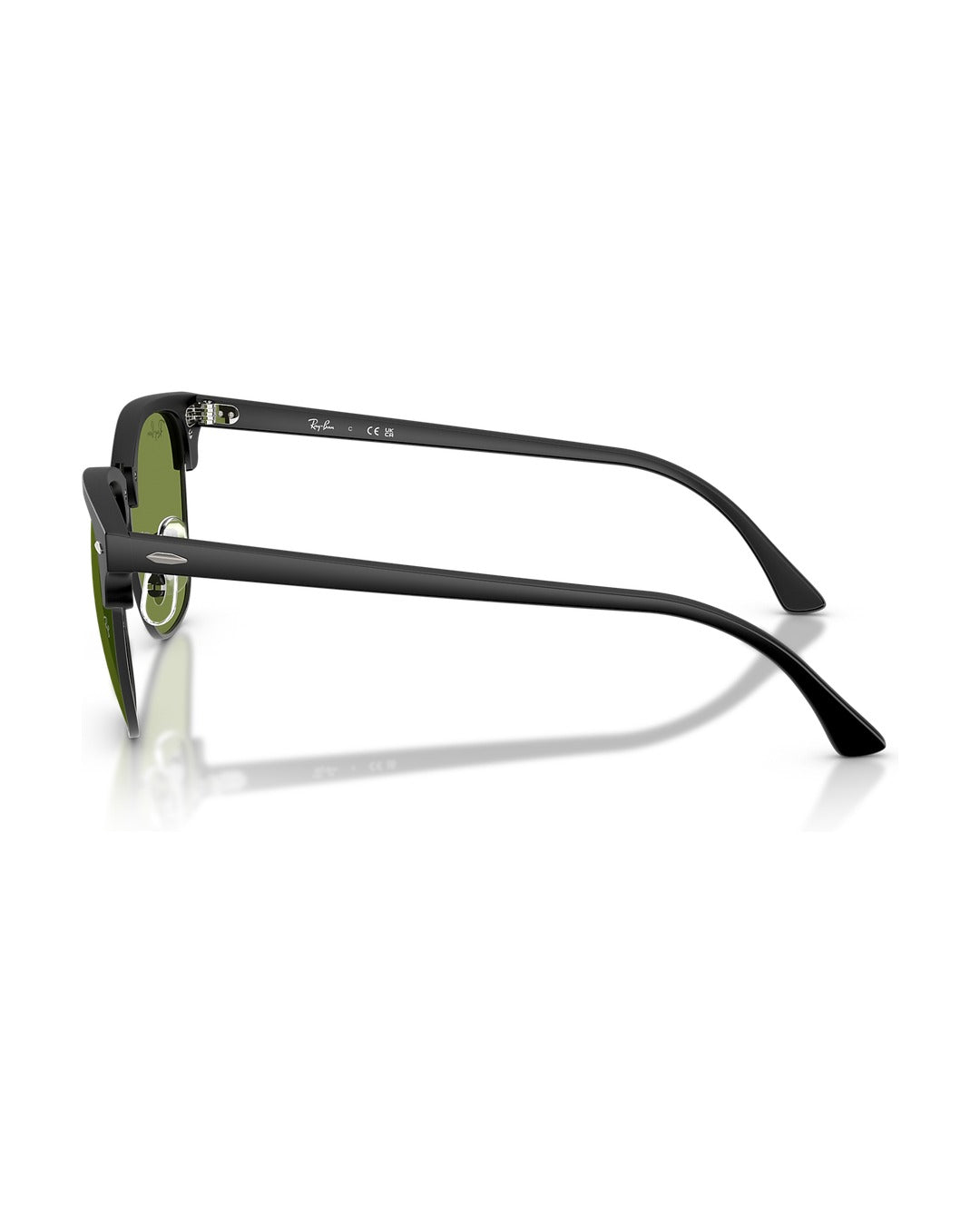 Clubmaster Sunglasses - Matte Black On Black/Green - Ray-Ban