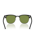 Clubmaster Sunglasses - Matte Black On Black/Green - Ray-Ban