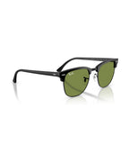 Clubmaster Sunglasses - Matte Black On Black/Green - Ray-Ban