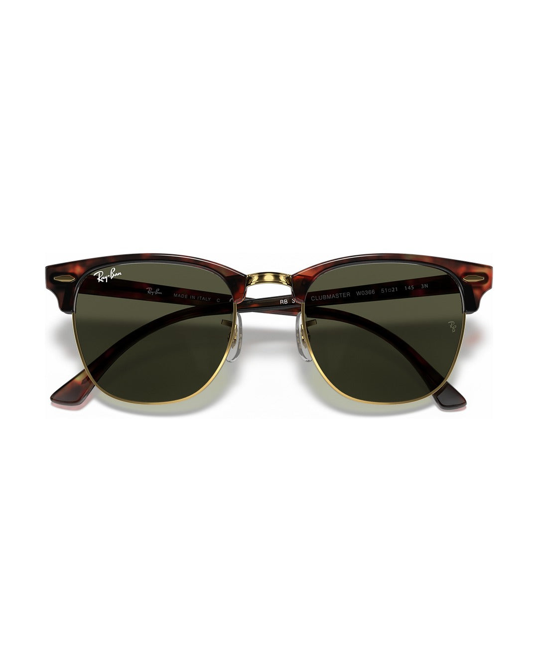 Clubmaster Sunglasses - Tortoise On Gold/G-15 Green - Ray-Ban