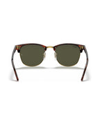 Clubmaster Sunglasses - Tortoise On Gold/G-15 Green - Ray-Ban