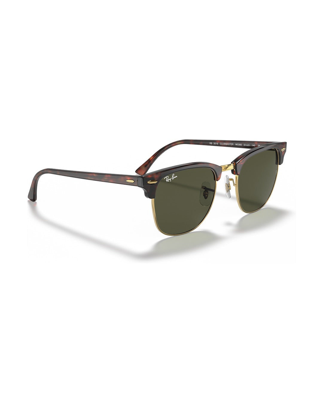 Clubmaster Sunglasses - Tortoise On Gold/G-15 Green - Ray-Ban
