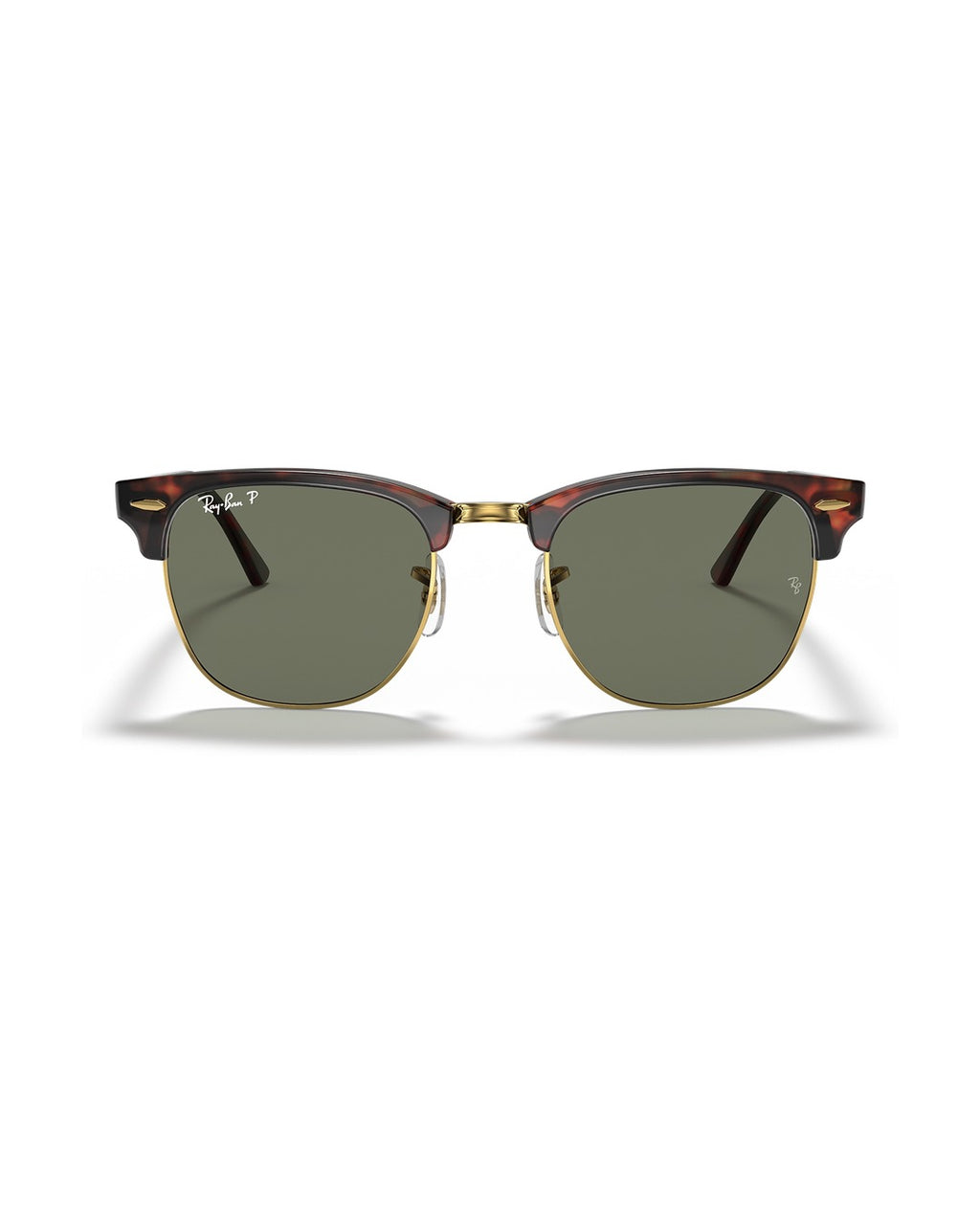 Clubmaster Sunglasses - Tortoise On Gold/G-15 Green Polarised - Ray-Ban