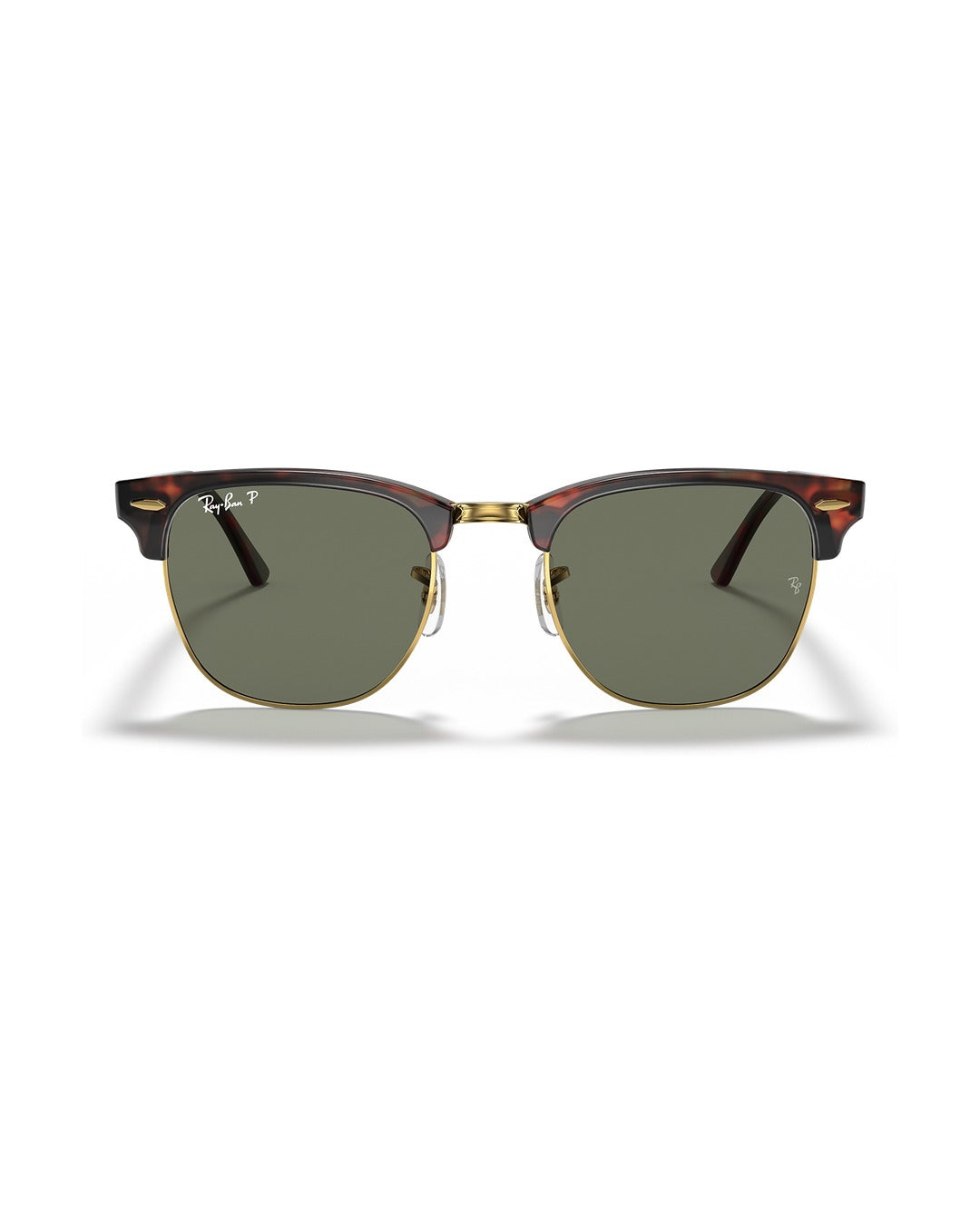 Clubmaster Sunglasses - Tortoise On Gold/G-15 Green Polarised - Ray-Ban